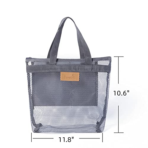 XZJMY 3 Pieces Mesh Shower Caddy Tote Bag,Portable Shower Tote,Mesh Shower Caddy Basket,10.6x11.8'' Quick Dry Shower Bag for Dorm College Gym Camping Bathroom