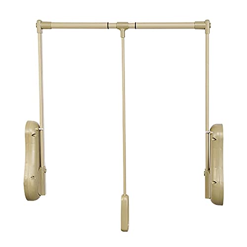 Pull-Down Wardrobe Hanger, Adjustable Closet Rod Wardrobe Lifter Storage Rack, Large Telescopic Hanger, Save Space, Can Bear 30KG (Size : 850-1150mm)