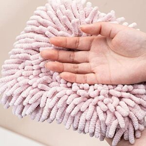 GTONEE 7pcs Soft Chenille Hanging Hand Towels ,Quick Dry Hand Bath Towel, Cute Hedgehog Hand Towel, Bathroom Hand Towels with Hanging Loop, Absorbent Kitchen Hand Towels, Dustproof No Dandruff