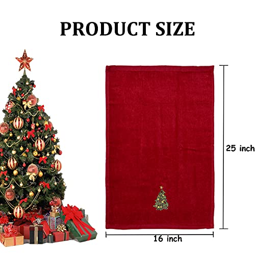 Christmas Hand Towels for Bathroom 16 x 25 inch, 3 Pack Embroidery Design 100% Cotton Super Soft and Absorbent Dish Towels , for Holiday, Kitchen, Drying, Cleaning Gift