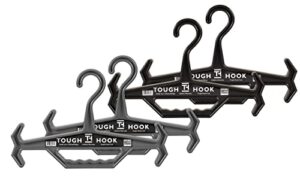 tough hook original hanger max pack set of 4 | 2 grey and 2 black |usa made | multi pack