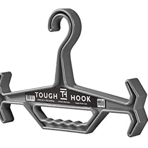 Tough Hook Original Hanger Max Pack Set of 4 | 2 Grey and 2 Black |USA Made | Multi Pack