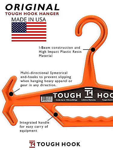Tough Hook Original Hanger Max Pack Set of 4 | 2 Grey and 2 Black |USA Made | Multi Pack