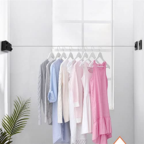 N/A Retractable Clothesline Laundry Line with Adjustable Stainless Steel Double Rope,Wall Mounted Space-Saver Drying Line ( Color : .b , Size : 1 )