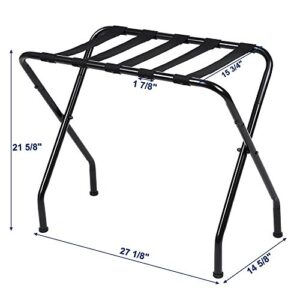 SSLine Portable Folding Travel Luggage Rack Collapsible Metal Suitcase Stand Rack Compact Closet Luggage Baggage Shelf Organizer for Guest Room Home Hotel