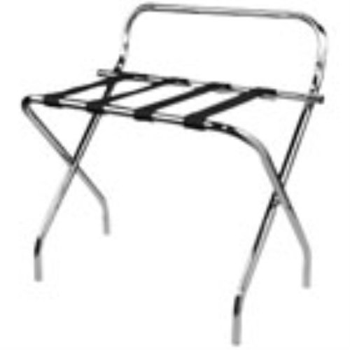 Royal Industries Luggage Rack with Guard, Chrome, 5.33 lbs, Silver