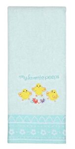 celebrate easter together my favorite peeps with flowers embroidered cotton hand towel