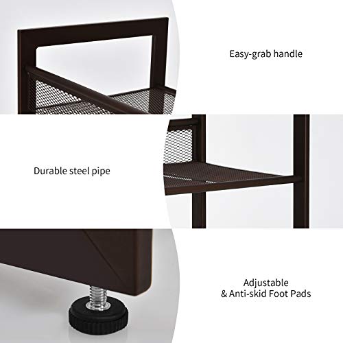 Giantex 3-Tier Metal Shoe Rack, Shoe Storage Organizer with Adjustable Angled or Flat Mesh Shelf for 9 to 12 Pairs of Shoes, Freestanding Shoe Shelf for Bedroom, Entryway, Closet, Hallway