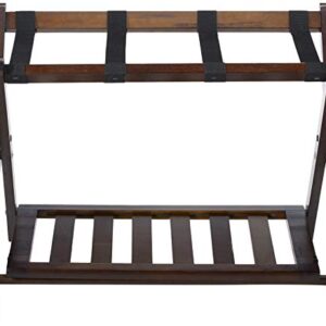 Winsome Scarlett Cappuccino Luggage Rack & Remy Shelf Luggage Rack, Cappuccino