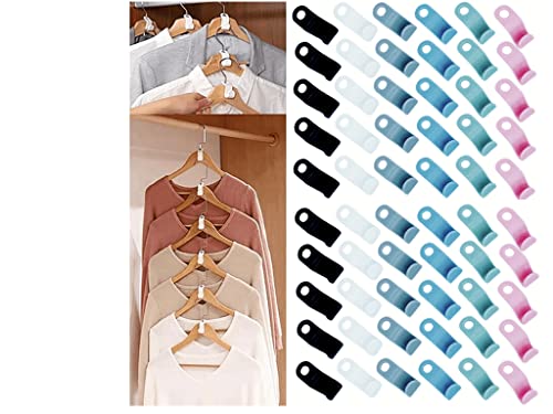 Clothes Hanger Connector Hooks 60Pieces,Thicken, Used in Closet Space Savers and Organizer Closets Load 30 Pounds Heavy Duty Hangers Cascading