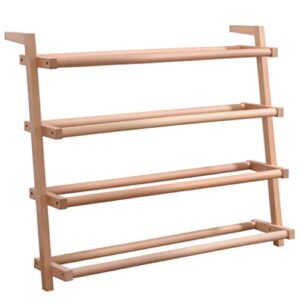 aveo shoe rack wooden shoe rack organizer wooden shoe shelf for closets 3 tier could be used in the kitchen, corridor entryway shoe cabinet (color : wood color)