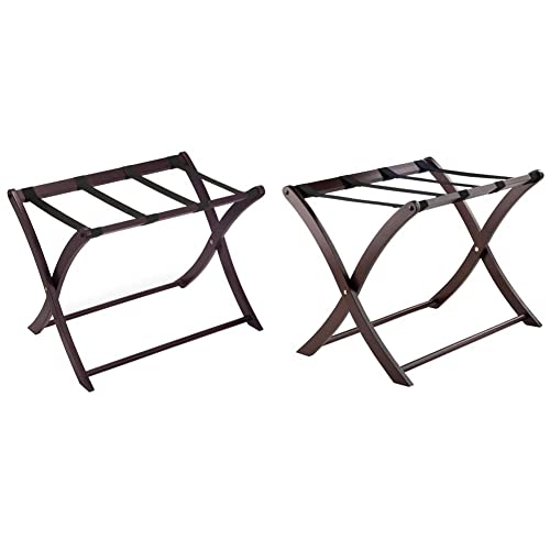 Winsome Scarlett Cappuccino Luggage Rack & Wood Scarlett Luggage Rack, Espresso