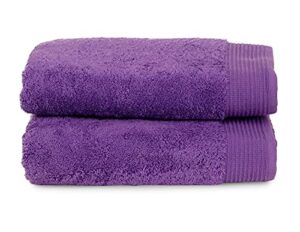 towelselections organic cotton luxury towels, soft absorbent 100% organic turkish cotton, english lavender, 2 bath towels