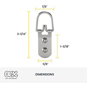 OOK 50207 20-Pound Steel D-Ring Hangers, 2-Pack