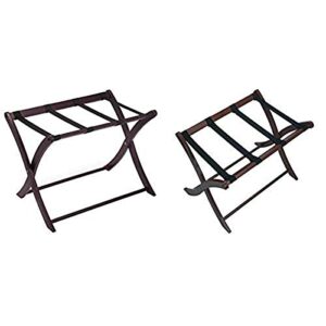 winsome wood scarlett luggage rack, espresso & wood scarlett storage/organization, antique, walnut