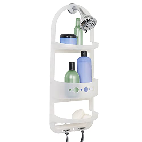 Zenna Home 5890KK Over-The-Showerhead Caddy, Large, Frosted