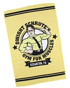 just funky the office dwight schrute's gym for muscles gym towel sweat towel hand towel