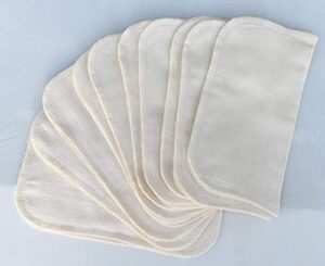 2 ply organic flannel washable baby wipes 8 x 8 inches set of 10 matching organic cotton thread