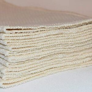 2 Ply Organic Flannel Washable Baby Wipes 8 x 8 Inches Set of 10 Matching Organic Cotton Thread