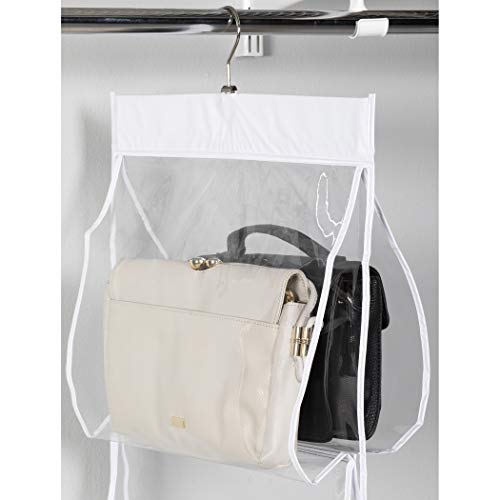 Richards Homewares Hanging Purse Organizer, 8-Compartments, Clear Vinyl