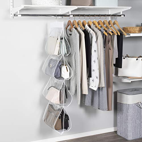 Richards Homewares Hanging Purse Organizer, 8-Compartments, Clear Vinyl