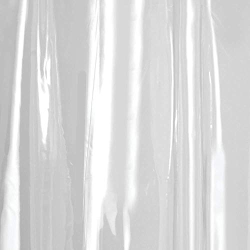 iDesign Waterproof PEVA Plastic Shower Curtain Liner for Use Alone or With Fabric Curtain, 72” x 72”, Clear