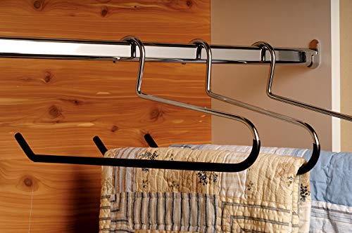 Heavy Duty Metal Quilt Hanger, Heavy Guage Steel Hanger with Vinyl Non-Slip Coating for Pants Linens or Textiles (Set of 1) by The Great American Hanger Company