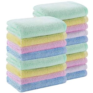 nbljf multicolor washcloths set 18 pack for newborn baby washcloth or bath hand towel and face cloths or bathroom-kitchen multi-purpose soft-comfortable absorbent fingertip towels