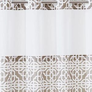 Hookless Branca Shower Curtain with Peva Liner, 71 X 74, Taupe