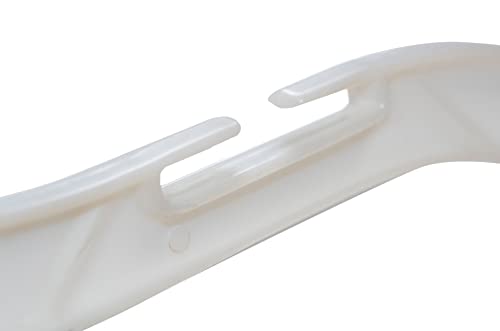 NAHANCO 1500RCHU Plastic Suit Hanger with Metal Swivel Hook and Pinch Clips, Heavy Weight, 17", White (Pack of 25)
