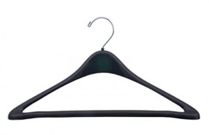 nahanco h17rh plastic suit hangers, concave with round hook, 17", black (pack of 100)