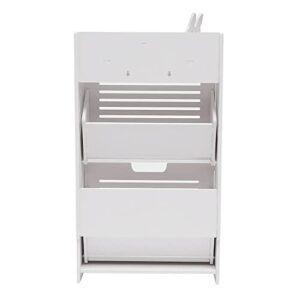 TouSuaRSi 2 Layer Modern Shoe Storage Cabinet with Doors White Practical Free Standing Shoe Rack for Entryway Show Rack Entryway (2 Tier, 18.11"x6.69"x31.69")