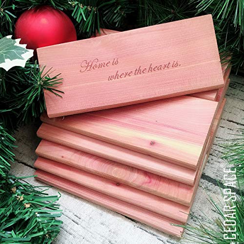 Cedar Space Cedar Blocks for Clothes Storage, 100% Aromatic Red Ceder Blocks, Cedar Planks, Cedar Accessories for Closets Storage, 72 Pcs