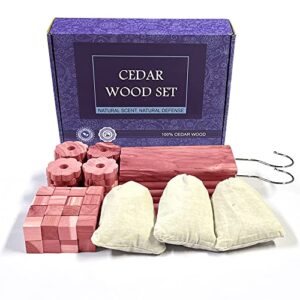 Cedar Space Cedar Blocks for Clothes Storage, 100% Aromatic Red Ceder Blocks, Cedar Planks, Cedar Accessories for Closets Storage, 72 Pcs