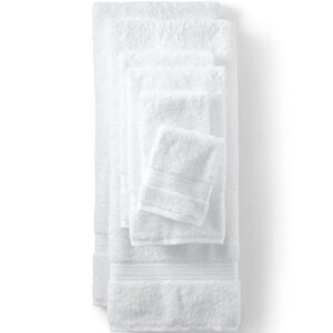 Lands' End Supima Towel White Bath-washcloth No Sz