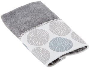 avanti linens - fingertip towel, soft & absorbent cotton towel (dotted circles collection, nickel)