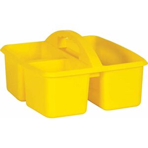 teacher created resources yellow plastic storage caddy