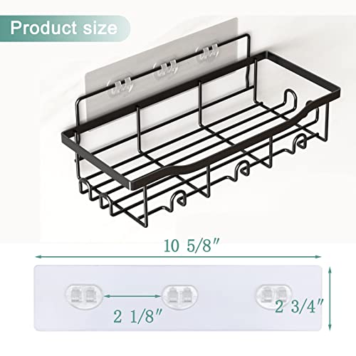 Gaclibl Shower Caddy Adhesive Replacement Stickers, 2Pcs Shower Adhesive Strips Wall Mount Adhesive Shower Hooks Shower Shelf Adhesive Shower Rack Adhesive for Bathroom Kitchen 3 Hooks