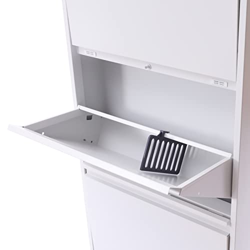 3 Drawer Modern Shoe Cabinet Entryway Shoe Storage Cabinet, 3 Flip Drawers Shoe Cabinet, Hidden Shoe Storage Rack Shelf Wall Mounted Shoe Rack Cabinet, Shoe Drawer Organizer (White)