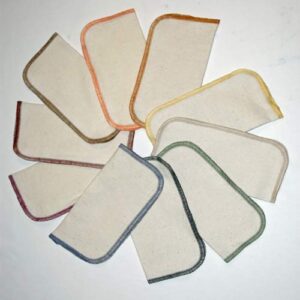 1 ply organic flannel washable baby wipes 8 x 8 inches organic thread earth’s palette set of 10