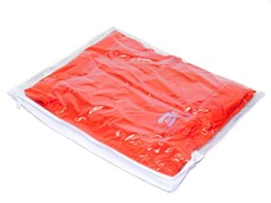 oreh homewares heavy duty thin vinyl zippered (clear) storage bags (11" x 9") for dresses, shirts, pants, sheets, fabrics (0.4 gallon) 10-pack