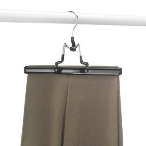 Whitmor Skirt and Slack Hanger Set of 2 Chrome / Black