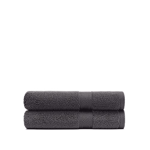 Standard Textile Plush Towels (Lynova), Smoked Pearl, Hand Towel - Set of 2