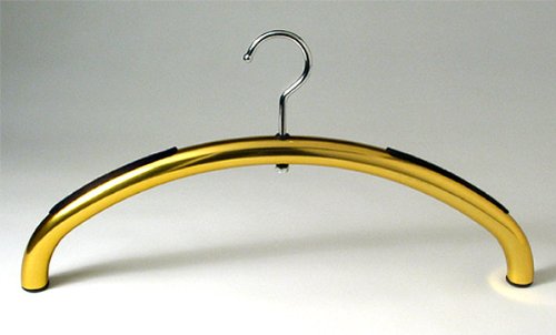 Precision Hanger in Gold with Felt. The Dimple & Crease Free Hanger Solution-Click "2 New" for Other Offers!