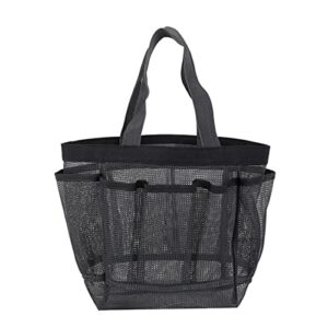 wsklinft shower caddy strong load-bearing quick dry thickened beach bag mesh shower caddy with 8 pockets household products grey