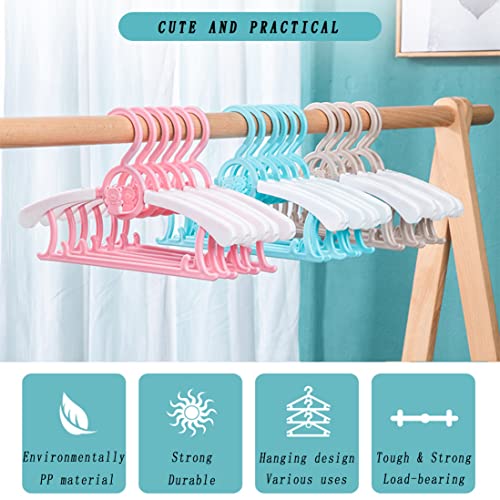 Baby Hangers 20pcs Adjustable Non-Slip Children Baby Nursery Closet Hangers Children Coat Hanger Extendable Laundry Infant Hangers for Girl Boy Toddler Child Newborn Laundry Gifts(20 pcs, Brown+Green)