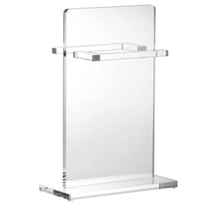 gold valley lucite towel stand, s-style hand towel holder stand, modern sleek vanity countertops lucite towel stand for kitchen and bathroom, towel rack