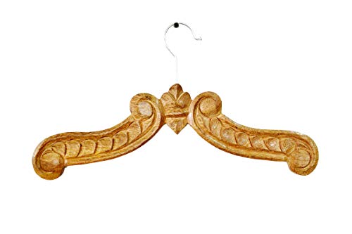 ETROVES 18 Inch Wooden Dress Hanger Royal Antique Look Decorative Wooden Bridal Gown Hangers