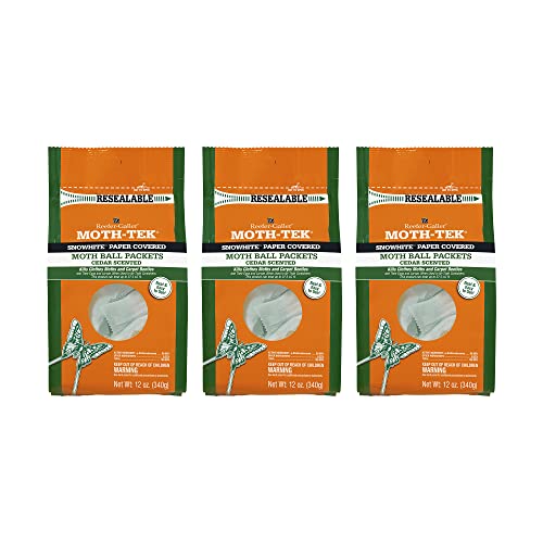 Reefer-Galler Moth-Tek Snowhite Cedar Scented Moth Ball Packets 12 oz (3)