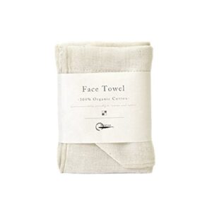 nawrap 100% organic cotton, face towel, ivory